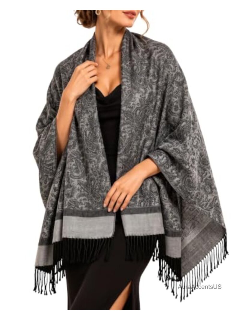 Paisley Pashmina Shawl Wrap Evening Dress Scarf Blanket Bridal Winter